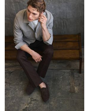 Mango Suede Driving Shoe With Laces - Brown
