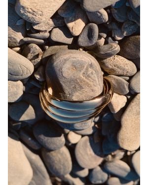 Mango Rigid Bracelet With Relief - Metallic