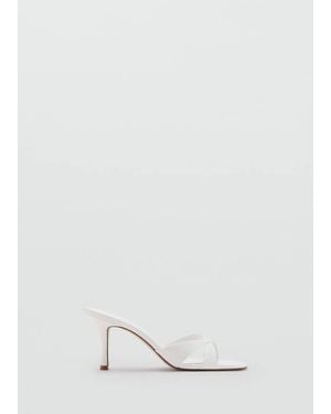 Mango Heel Non-Structured Sandals - White