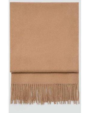 Mango Fringed Edge Scarf - Brown