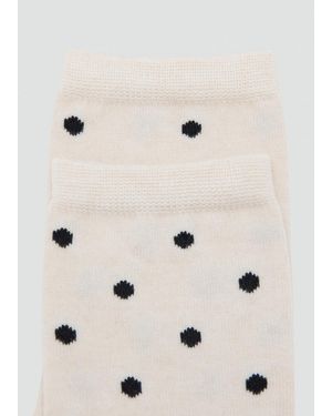 Mango Polka Dot Socks - Natural