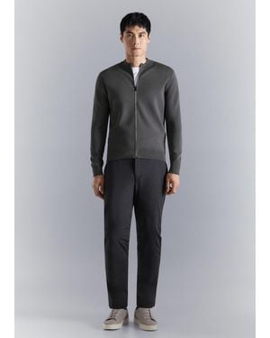 Mango Comfort Stretch Knit Cardigan - Grey