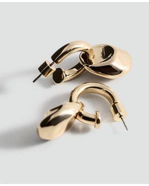 Mango Mixed Hoop Earrings - Metallic