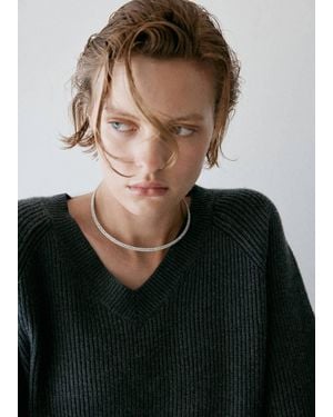 Mango Necklace With Sparkly Detail - Black