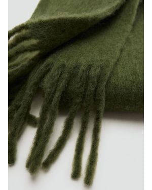 Mango Fringed Edge Scarf - Green