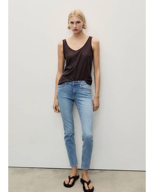 Mango Push-Up Low-Rise Skinny Jeans - Blue