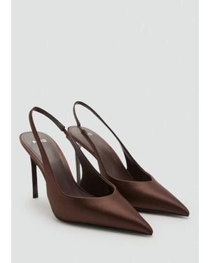 Mango Satin Court Shoes - Brown