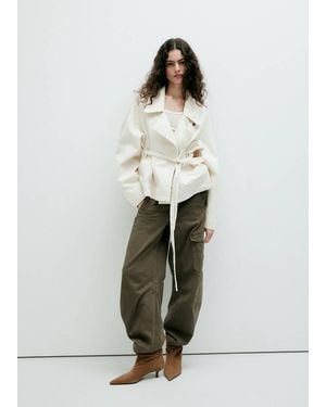 Mango Mid-Rise Cargo Jeans - Green