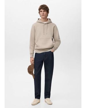 Mango Kapuzensweatshirt Mit Soft-Touch-Innenfutter - Natur