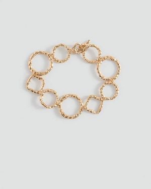 MANGO TEEN Geometric Embossed Bracelet - White