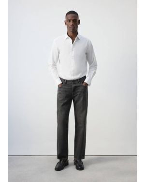 Mango Regular-Fit 100% Cotton Shirt - White