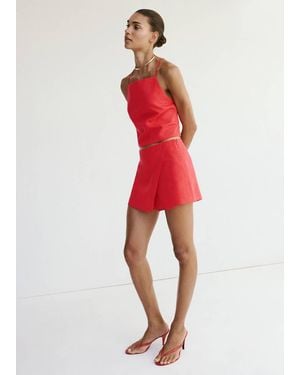 Mango Printed Skirt Line - Red