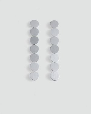 MANGO TEEN Round Dangling Earrings - White