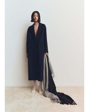 Mango Fringed Edge Scarf - Blue
