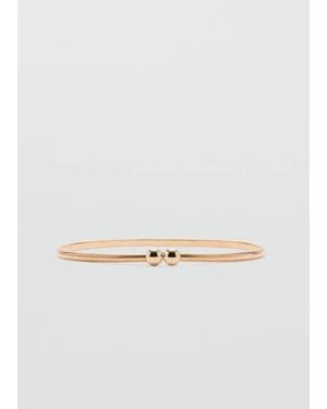 Mango Skinny Metal Belt - White