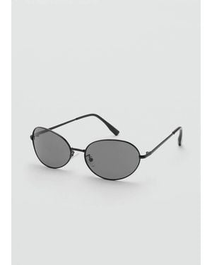 Mango Metallic Frame Sunglasses - Gray