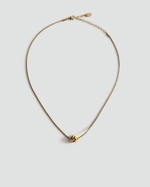 Mango Stainless Steel Beaded Necklace - White