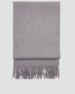 Mango Fringed Edge Scarf - Grey