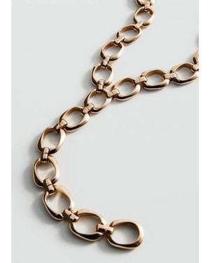 Mango Long Chain Necklace - Metallic