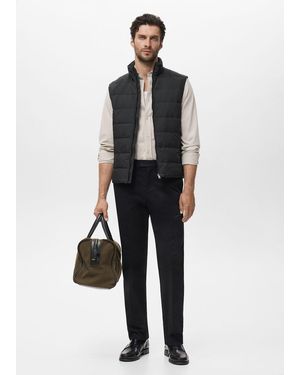 Mango Packable Down And Feather Padded Gilet - White