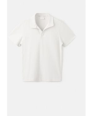 Mango Polo Tag Grigio Ghiaccio - Bianco