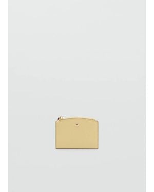Mango Wallet With Button Flap - Natural