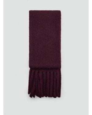 Mango Strickschal Mit Fransen - Lila