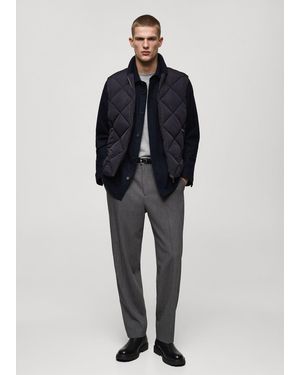 Mango Water-Repellent Quilted Gilet - Blue