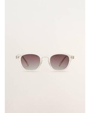 Mango Semi-Transparent Frame Sunglasses - White