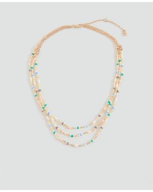 MANGO TEEN Multichain Bead Necklace - Blue