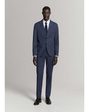 Mango Gilet Completo París Slim-Fit Blu Inchiostro