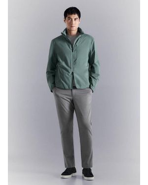 Mango Packable Water-Repellent Jacket With Thermore Technology - Grey
