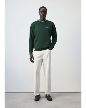 Mango Bedrucktes Sweatshirt Aus 100% Baumwolle - Grün