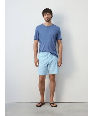 Mango Basic Drawstring Swimsuit - Blue