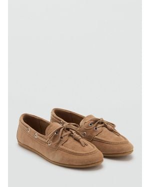 Mango Deck Shoes With Laces - Brown