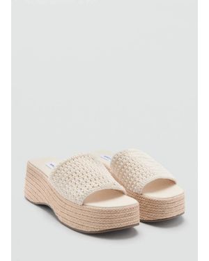 MANGO TEEN Platform Sandals - Natural