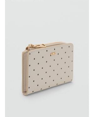 Mango Polka Dot Wallet - White