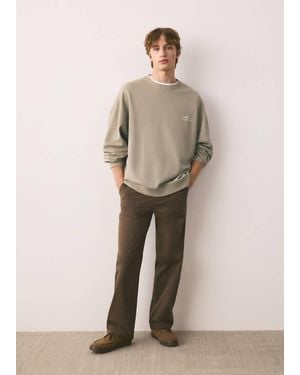MANGO TEEN Printed Sweatshirt 100% Cotton - Natural