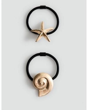 Mango Pack Of 2 Hair Bobbles - Metallic