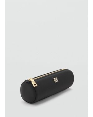 Mango Nylon Case With Zip - Black