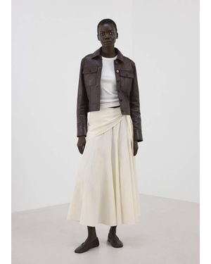 Mango A-Line Skirt With Handkerchief Detail - Gray