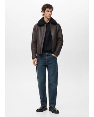 Mango Giacchetta Oulu Marrone - Blu