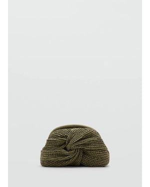 Mango Natural Fibre Handbag - Green