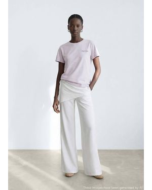 MANGO TEEN Printed Cotton-Blend T-Shirt - White