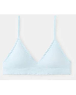 MANGO TEEN Essential Triangle Bra - Blue