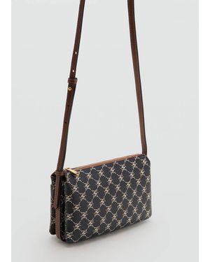 Mango Umhängetasche Mit Logoprint - Weiß