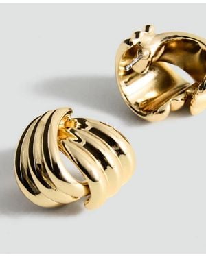 Mango Intertwined Knot Earrings - Metallic