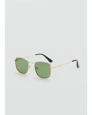 Mango Metallic Frame Sunglasses - Green