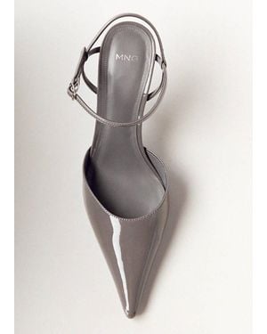 Mango Patent Heeled Shoes - Grey