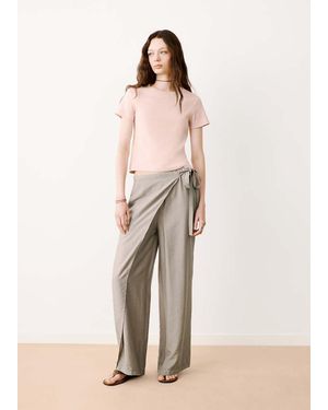MANGO TEEN Open Detail T-Shirt - Pink
